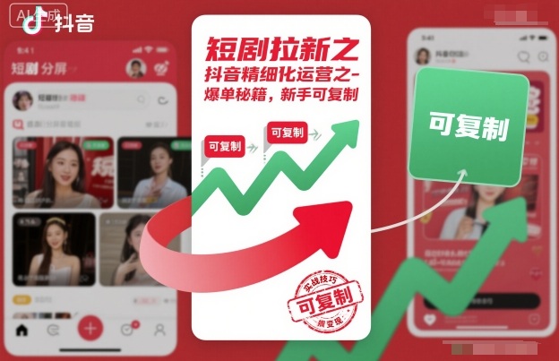 短剧拉新之抖音精细化运营之爆单秘籍，新手可复制-智富思维学堂