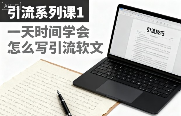 引流系列课1，一天时间学会怎么写引流软文-智富思维学堂