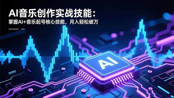 AI音乐创作实战技能:掌握AI+音乐起号核心技能,月入轻松破万-智富思维学堂