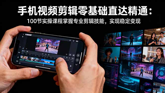 手机视频剪辑零基础直达精通：100节实操课程掌握专业剪辑技能，实现稳…-智富思维学堂