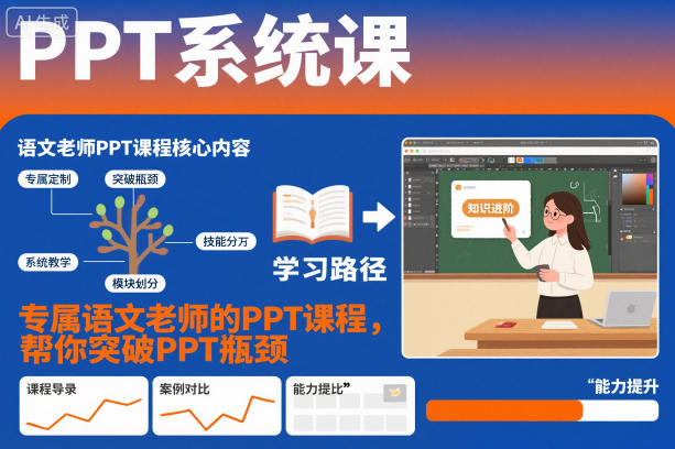 PPT系统课,专属语文老师的PPT课程,帮你突破PPT瓶颈-智富思维学堂