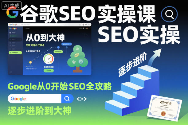 谷歌SEO实操课，Google从0开始SEO全攻略，逐步进阶到大神-智富思维学堂