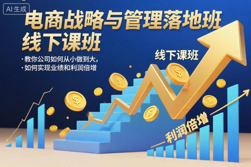 电商战略与管理落地班线下课,教你公司如何从小做到大,如何实现业绩和利润倍增【录音】-智富思维学堂