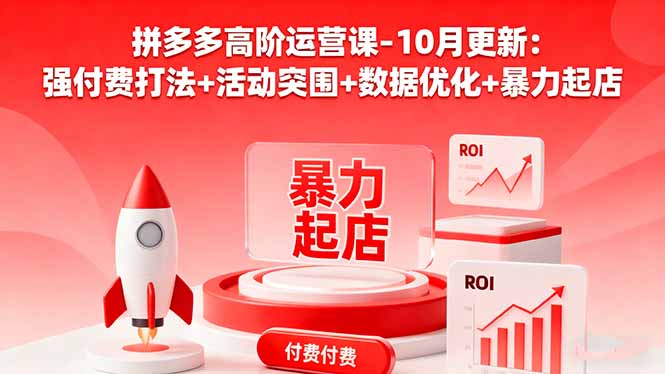 拼多多高阶运营课-10月更新：强付费打法+活动突围+数据优化+暴力起店-智富思维学堂