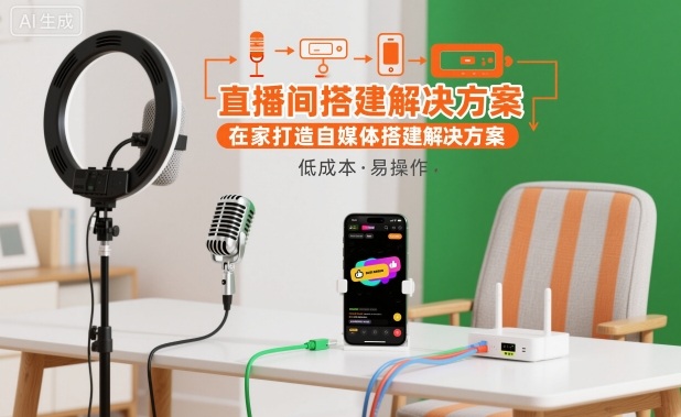直播间搭建解决方案,在家打造自媒体搭建解决方案-智富思维学堂