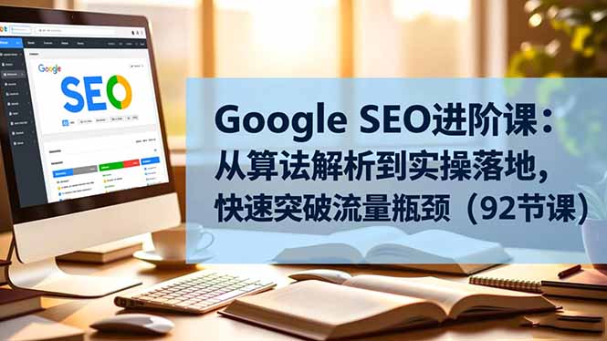Google SEO进阶课:从算法解析到实操落地,快速突破流量瓶颈(92节课-智富思维学堂