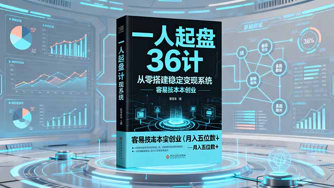 一人起盘36计:从零搭建稳定变现系统,实现低成本创业,月入五位数+-智富思维学堂