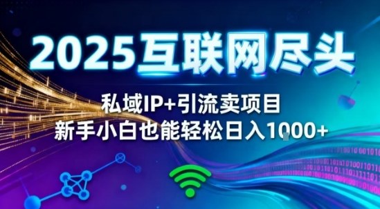 2025网创尽头王炸项目!私域IP+精准引流,新手小白在家躺賺日入1k,零经验也能上手【揭秘】-智富思维学堂