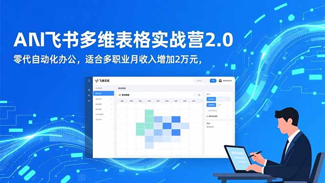 AI+飞书多维表格实战营2.0:零代码自动化办公,适合多职业月收入增加2万元-智富思维学堂