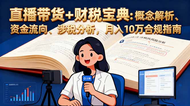 直播带货+财税宝典：概念解析、资金流向、涉税分析，月入10万合规指南-智富思维学堂