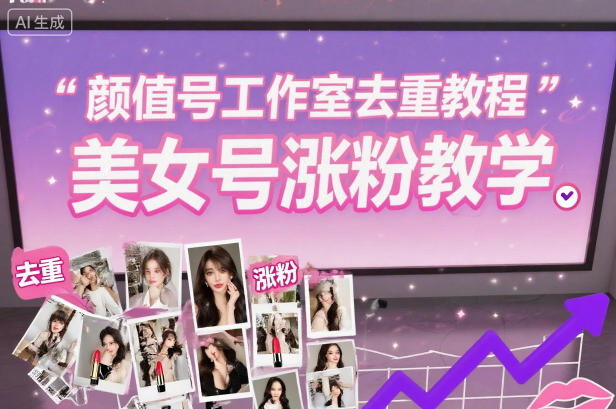 颜值号工作室去重教程,美女号涨粉教学-智富思维学堂