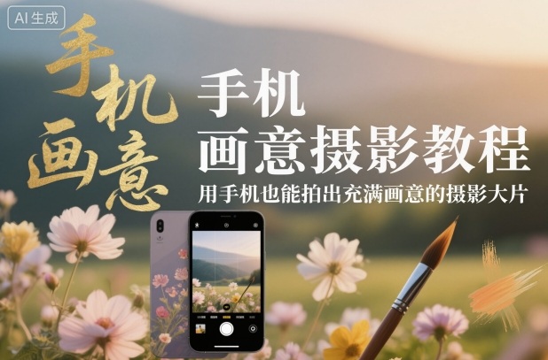 手机画意摄影教程，用手机也能拍出充满画意的摄影大片-智富思维学堂