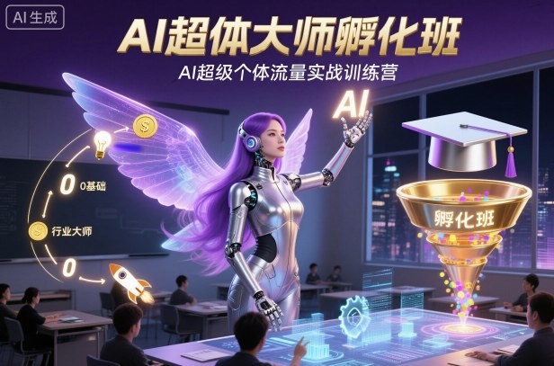 AI超体大师孵化班，AI超级个体流量实战训练营-智富思维学堂