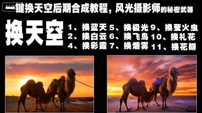 一键换天空后期合成教程,风光摄影师的秘密武器-智富思维学堂