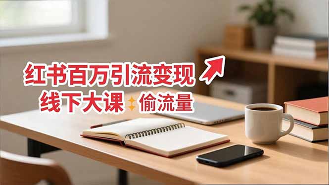 小红书百万引流变现-11月线下大课：分享从0到百万引流路径，手把手教偷流量、拿结果-智富思维学堂