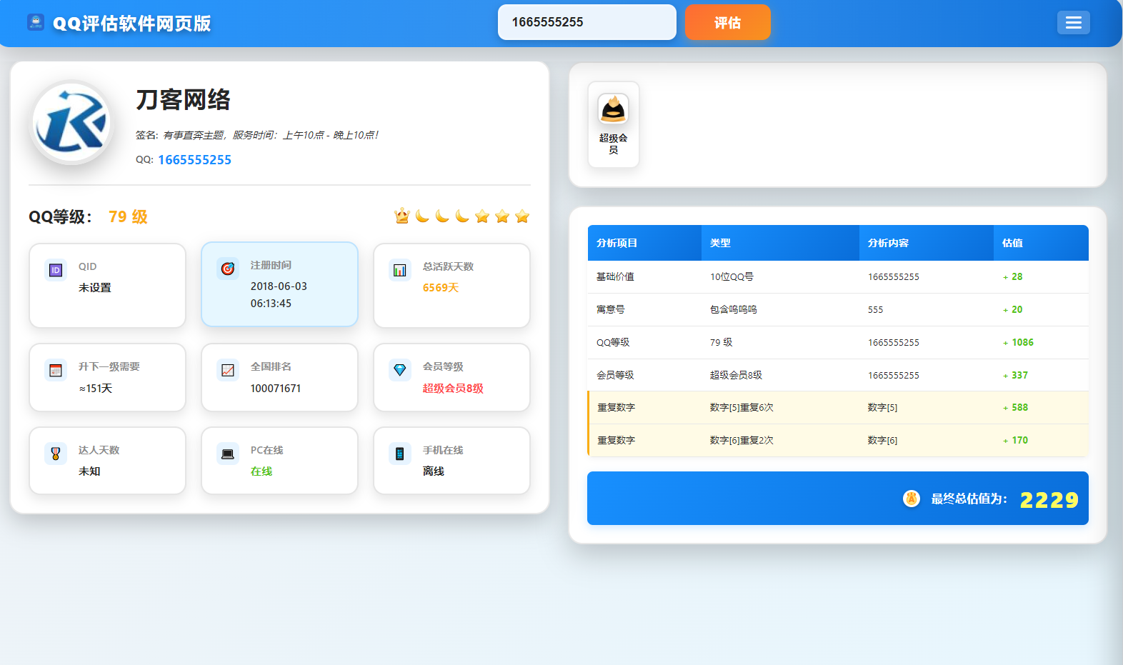 QQ在线评估工具系统源码含接口-智富思维学堂