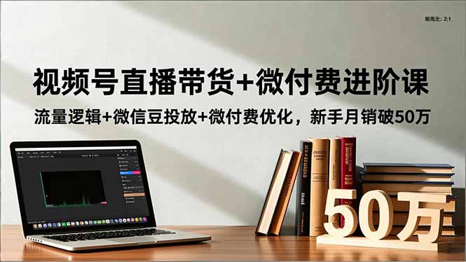 视频号直播带货+微付费进阶课：流量逻辑+微信豆投放+微付费优化，新手月销破50万-智富思维学堂