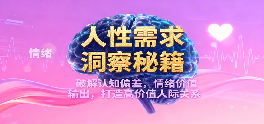 人性需求洞察秘籍，破解认知偏差，情绪价值输出，打造高价值人际关系-智富思维学堂
