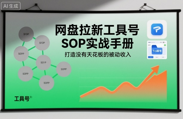 网盘拉新工具号SOP实战手册，打造没有天花板的被动收入-智富思维学堂
