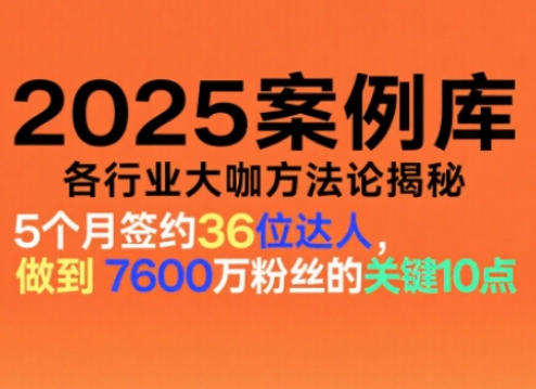 2025案例库,收录各行业大咖的方法论,各行业大咖方法论揭秘-智富思维学堂