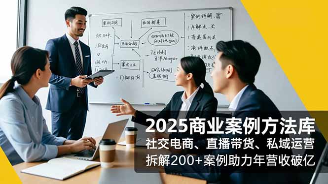 2025商业案例方法库,社交电商、直播带货、私域运营,拆解200+案例助力年营收破亿-智富思维学堂