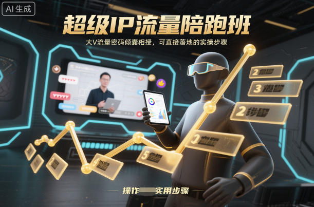 超级IP流量陪跑班,大V流量密码倾囊相授,可直接落地的实操步骤-智富思维学堂