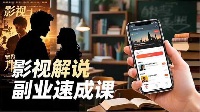 Tk影视解说副业速成课,软件安装、全流程实操、爆款预设,新手两周变现-智富思维学堂