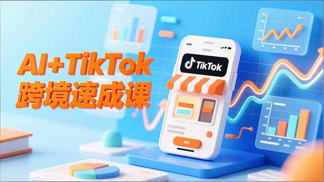 AI+TikTok跨境速成课,智能翻译、店铺定位、流程拆解,7天高效上线运营-智富思维学堂