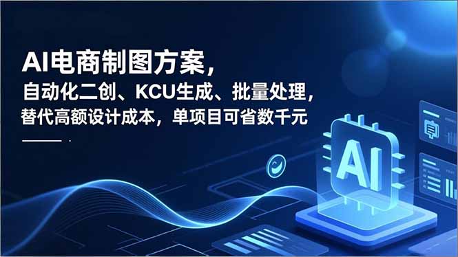 AI电商制图方案，自动化二创、SKU生成、批量处理，替代高额设计成本，单项目可省数千元-智富思维学堂