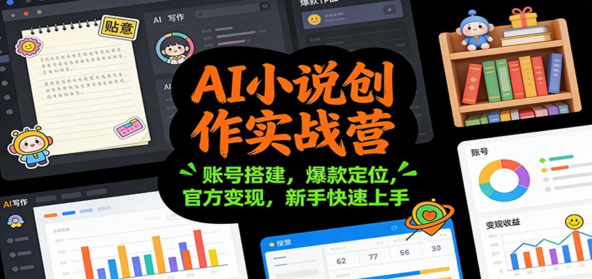 AI小说创作实战营:账号搭建,爆款定位,官方变现,新手快速上手-智富思维学堂