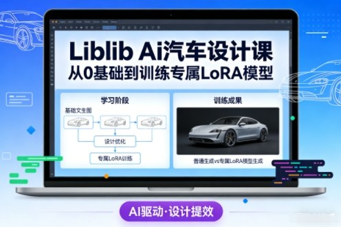 Liblib Ai汽车设计课，从0基础文生图，到教你训练专属设计和风格LoRA模型-智富思维学堂