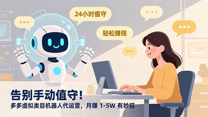 告别手动值守!多多虚拟类目机器人代运营,月赚 1-5W 有妙招-智富思维学堂