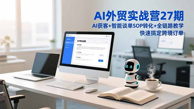 AI外贸实战营27期，AI获客+智能谈单+SOP转化+全链路教学，快速搞定跨境订单-智富思维学堂