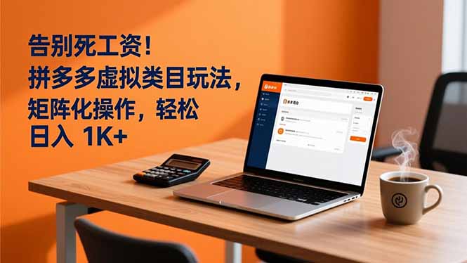 告别死工资！拼多多虚拟类目玩法，矩阵化操作，轻松日入 1K+-智富思维学堂