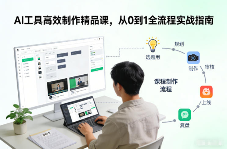 AI工具高效制作精品课，从0到1全流程实战指南-智富思维学堂