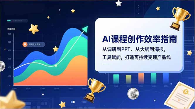AI课程创作效率指南，从调研到PPT、从大纲到海报，工具赋能，打造可持续变现产品线-智富思维学堂
