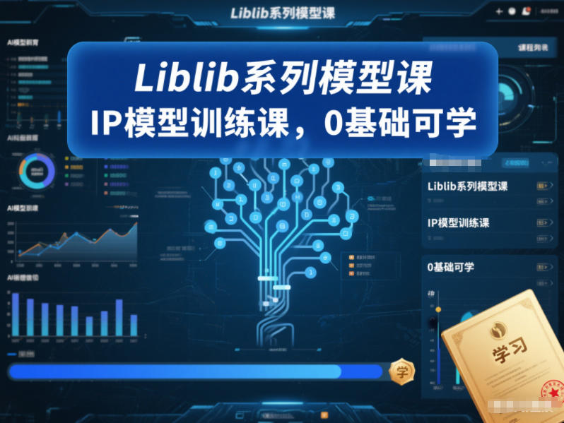 Liblib系列模型课，IP模型训练课，0基础可学-智富思维学堂