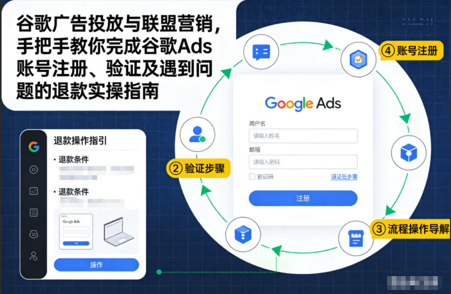 谷歌广告投放与联盟营销，手把手教你完成谷歌Ads账号注册、验证及遇到问题的退款实操指南-智富思维学堂
