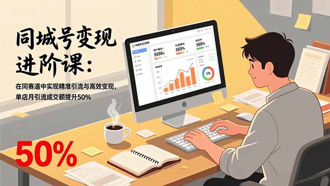 同城号变现进阶课：在同城赛道中实现精准引流与高效变现，单店月引流成交额提升50%-智富思维学堂