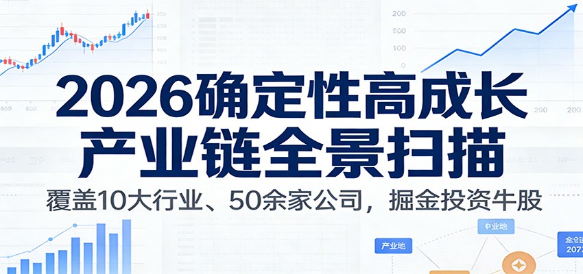 付费文章:2026确定性高成长产业链全景扫描:覆盖10大行业、50余家公司,掘金投资牛股-智富思维学堂
