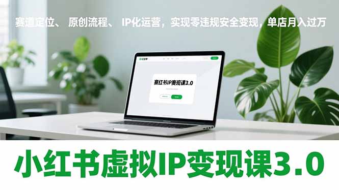 小红书虚拟IP变现课3.0，赛道定位、原创流程、IP化运营，实现零违规安全变现，单店月入过万-智富思维学堂