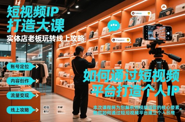 短视频ip打造大课，实体店老板玩转线上攻略-智富思维学堂