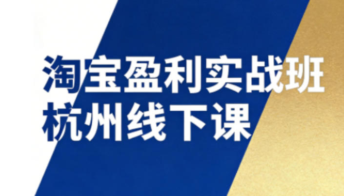 淘宝盈利实战班杭州线下课12月26-28日(音频+字幕),帮你掌握SOP流程+12门核心技术-智富思维学堂