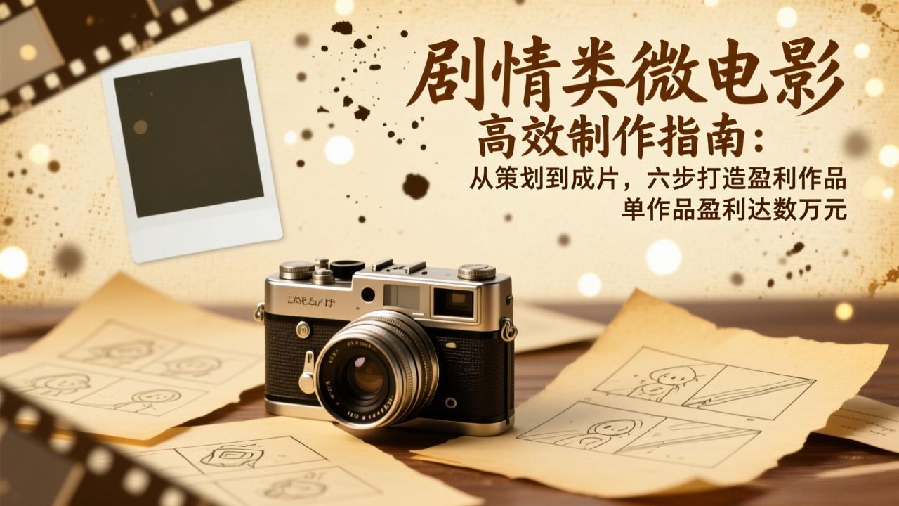 剧情类微电影高效制作指南：从策划到成片，六步打造盈利作品，单作品盈利达数万元-智富思维学堂
