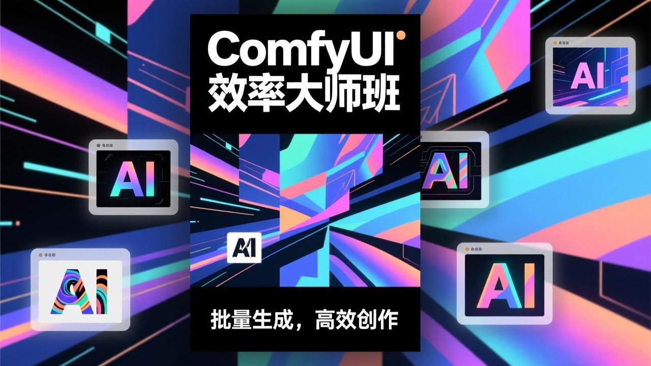 ComfyUI效率大师班：工作流搭建，批量生成，将个人AI出图效率提升5-10倍，月接单收入1-3万-智富思维学堂