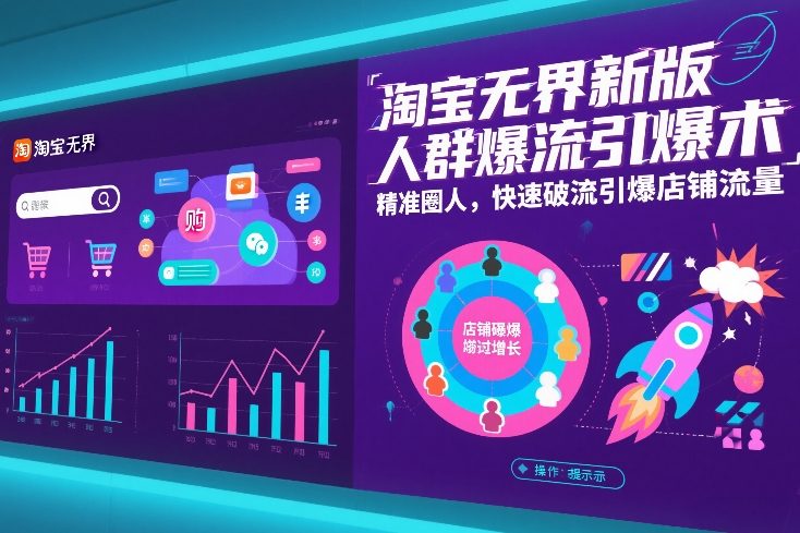 淘宝无界新版人群爆流引爆术,精准圈人,快速破流引爆店铺流量-智富思维学堂
