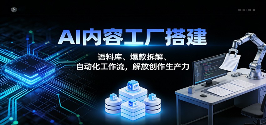 AI内容工厂搭建：语料库、爆款拆解、自动化工作流，解放创作生产力-智富思维学堂