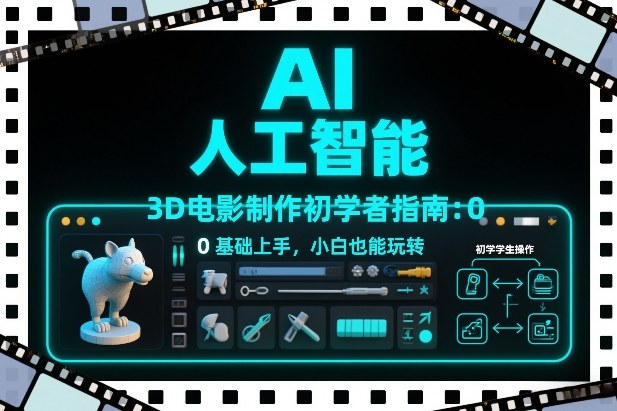 AI人工智能3D电影制作初学者指南:0基础上手,小白也能玩转-智富思维学堂