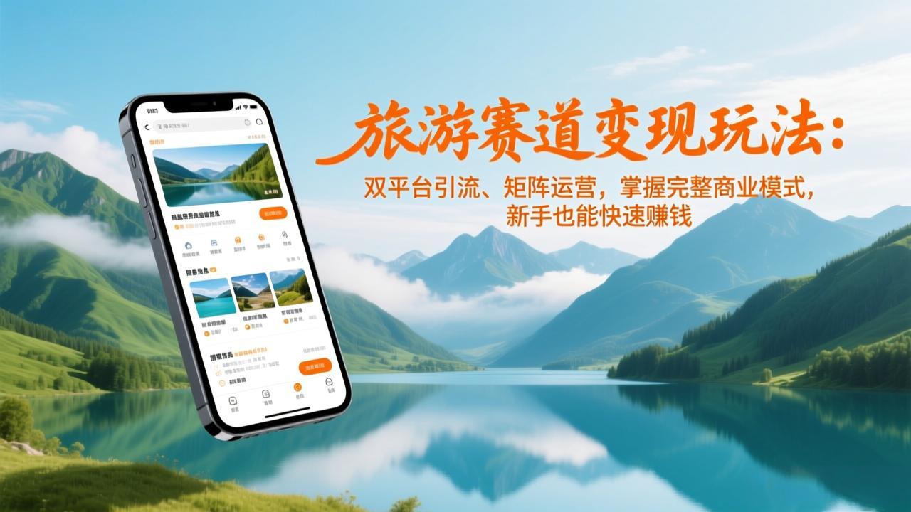 旅游赛道变现玩法：双平台引流、矩阵运营，掌握完整商业模式，新手也能快速赚钱-智富思维学堂