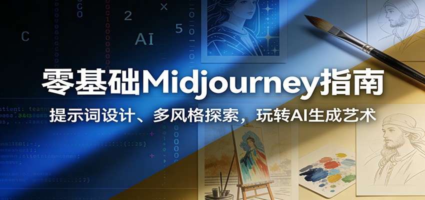 零基础Midjourney指南：提示词设计、多风格探索，玩转AI生成艺术-智富思维学堂